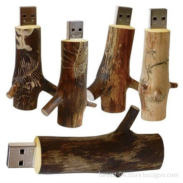 Tree Branch External Storage 64GB Wood Fork USB 32GB Tree Crotch Pendrive 16GB Natural Tree Twig USB Memory 8GB